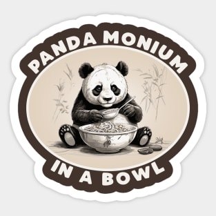 PandaMonium in a Bowl Sticker